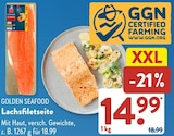Lachsfiletseite im ALDI SÜD Prospekt Lachsfiletseite von Golden Seafood im aktuellen ALDI SÜD Prospekt für 14,99 €