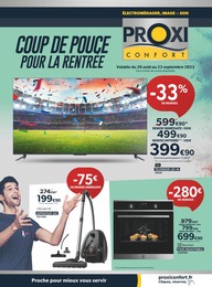 Catalogue Proxi Confort avec 8 pages de promos Prospectus Proxi Confort, "Coup de pouce pour la rentrée", pages, 28/08/2023 - 23/09/2023