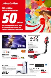 Samsung im MediaMarkt Saturn Prospekt in Augsburg Aktueller MediaMarkt Saturn Prospekt mit Samsung, "Wir erfüllen deine Wünsche seit 50 Jahren!", Seite 1