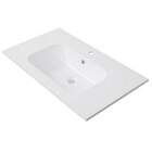 Ensemble meuble + vasque + miroir TOLIMA blanc – l. 80 X P. 45cm en promo chez Brico Dépôt Courbevoie à 129,00 €