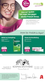 Aktueller mea - meine apotheke Apotheken Prospekt in Öhringen und Umgebung, "Unsere August-Angebote" mit 4 Seiten, 01.08.2025 - 31.08.2025