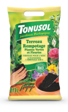 Terreau de rempotage bio pour plantes vertes et fleuries - NaturéO à Clamart Terreau de rempotage bio pour plantes vertes et fleuries en promo chez NaturéO Clamart à 3,99 €