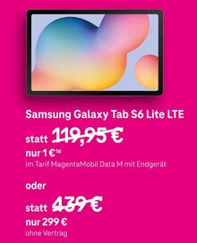 Telekom Shop Neumarkt - Galaxy Tab S6 Lite LTE Galaxy Tab S6 Lite LTE Angebot bei Telekom Shop Neumarkt im Prospekt ES GEHT WIEDER LOS