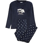 Pyjama micro polaire femme - TEX en promo chez Carrefour Aulnay-sous-Bois à 9,99 €