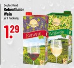 Rotwein im Angebot bei Trinkgut in Rosenheim Rotwein Angebote von Rebenthaler bei Trinkgut Rosenheim für 1,29 €