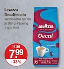 Decaffeinato Angebote von Lavazza bei V-Markt Memmingen für 7,99 €