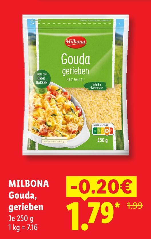 Gouda, gerieben