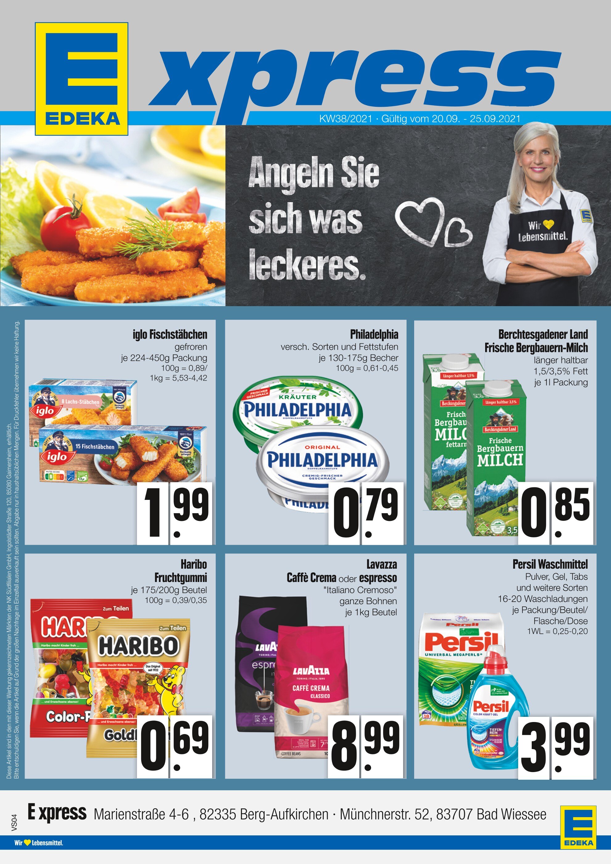 E xpress Prospekt für Pocking mit 4 Seiten E xpress Prospekt für Pocking: "Angeln Sie sich was leckeres", 4 Seiten, 20.09.2021 - 25.09.2021