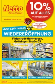 Aktueller Netto Marken-Discount Discounter Prospekt in Aichtal und Umgebung, "Wiedereröffnung - 10% auf ALLES" mit 6 Seiten, 29.07.2025 - 02.08.2025