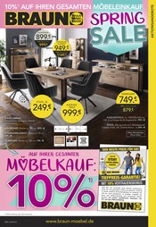 Aktueller BRAUN Möbel-Center Möbel & Einrichtung Prospekt in Zweibrücken und Umgebung, "SPRING SALE" mit 20 Seiten, 03.04.2024 - 30.04.2024