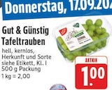 EDEKA Kemnath - Tafeltrauben Angebot im Prospekt Tafeltrauben bei EDEKA im Kemnath Prospekt für 1,00 €