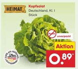 Kopfsalat von Heimat für 0,89 € bei Netto Marken-Discount im Angebot Kopfsalat von Heimat im aktuellen Netto Marken-Discount Prospekt