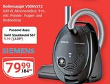 Bodensauger VS06V212 im Angebot bei GLOBUS in Neuwied Bodensauger VS06V212 Angebote von Siemens bei GLOBUS Neuwied für 9,99 €