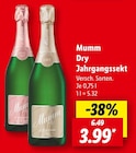 Dry Jahrgangssekt Angebote von Mumm bei Lidl Aalen für 3,99 €