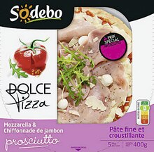 Dolce pizza prosciutto - Géant Casino à Montpellier Dolce pizza prosciutto en promo chez Géant Casino Montpellier à 2,08 €