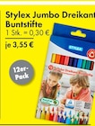 Jumbo Dreikant Buntstifte von Stylex für 3,55 € bei TEDi im Angebot Jumbo Dreikant Buntstifte von Stylex im aktuellen TEDi Prospekt
