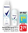 Deo Spray im Angebot bei E center in Stuttgart Deo Spray Angebote von Rexona bei E center Stuttgart für 1,99 €