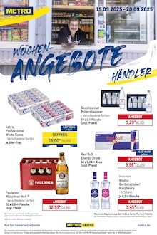 Red Bull im METRO Prospekt "Wochenangebote Händler + Monats-Mix" mit 26 Seiten (Langenfeld (Rheinland))