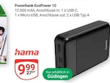 Powerbank EcoPower 10 im Angebot bei GLOBUS in St. Ingbert Powerbank EcoPower 10 Angebote von hama bei GLOBUS St. Ingbert für 9,99 €