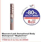 Mascara Lash Sensational Body Waterproof - Maybelline en promo à 17,88 € chez Monoprix Mascara Lash Sensational Body Waterproof - Maybelline dans le catalogue Monoprix