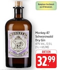 Schwarzwald Dry Gin Angebote von Monkey 47 bei E center Bad Kreuznach für 32,99 €