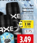 Deodorant Bodyspray im Angebot bei EDEKA in Soest Deodorant Bodyspray Angebote von Axe bei EDEKA Soest für 2,99 €