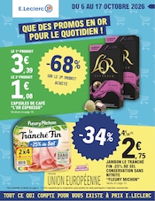 Catalogue E.Leclerc à Cholet cette semaine, valable du 06/10/2026 au 17/10/2026 Prospectus E.Leclerc à Cholet, "QUE DES PROMOS EN OR POUR LE QUOTIDIEN !", 28 pages de promos valables du 06/10/2026 au 17/10/2026