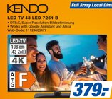 Aktuelle Fernseher Angebote bei expert in Freiberg Aktuelles LED TV 43 LED 7251 B Angebot bei expert in Freiberg ab 379,00 €