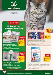 Catalogue Jardineries & Animaleries Maxi Zoo en cours à Saint-Avold et alentours, "Litière au top ! Ronrons non-stop", 12 pages, 07/01/2026 - 14/01/2026