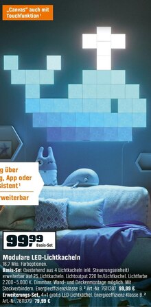 Modulare LED-Lichtkacheln bei OBI in Herne Modulare LED-Lichtkacheln im Angebot bei OBI Herne für 99,99 €