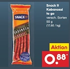 Kabanossi to go im Netto Marken-Discount Prospekt Kabanossi to go von Snack It im aktuellen Netto Marken-Discount Prospekt für 0,88 €