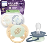 Schnuller ultra soft nighttime Silikon, beige/blau, ab 18 Monaten von PHILIPS AVENT im aktuellen dm-drogerie markt Prospekt