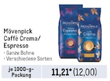 Caffè Crema/Espresso Angebote von Mövenpick bei Metro Dachau für 12,00 €