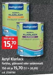 Acryl Klarlack Angebot in Osdorf b Ludwigsfelde im aktuellen Prospekt bei BAUHAUS in Osdorf b Ludwigsfelde