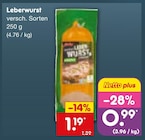 Leberwurst im Netto Marken-Discount Prospekt Leberwurst von im aktuellen Netto Marken-Discount Prospekt für 0,99 €