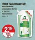 Haushaltsreiniger Nachfüllbeutel Angebote von Frosch bei V-Markt München für 2,19 €