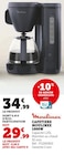 Cafetiere Moulinex 1000W - Moulinex en promo chez Super U Levallois-Perret à 29,99 €