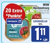 Hundennahrung Ente Senior von WOW im aktuellen EDEKA Prospekt für 1,11 €