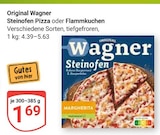 Steinofen Pizza Angebote von Original Wagner bei GLOBUS Pirmasens für 1,69 €
