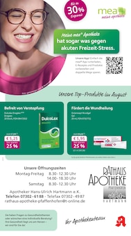 mea - meine apotheke Prospekt der Woche "Unsere August-Angebote" Seite 1, 01.08.2025 bis 31.08.2025 für Pfaffenhofen Aktueller mea - meine apotheke Prospekt "Unsere August-Angebote" Seite 1 von 4 Seiten für Pfaffenhofen