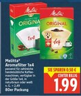 Aromafilter 1x4 im Angebot bei E center in Falkensee Aromafilter 1x4 Angebote von Melitta bei E center Falkensee für 1,99 €