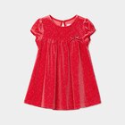 Robe évasée effet velours à strass rouge bébé fille à 9,99 € dans le catalogue La Halle