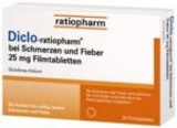 Diclo-ratiopharm® bei Schmerzen und Fieber 25 mg Filmtabletten bei Scheffel Apotheke im Prospekt "" für 7,00 €