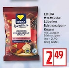 Herzstücke Lübecker Edelmarzipan-Kugeln im Angebot bei EDEKA in Potsdam Herzstücke Lübecker Edelmarzipan-Kugeln Angebote von EDEKA bei EDEKA Potsdam für 2,49 €
