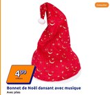 Bonnet de Noël dansant avec musique dans le catalogue Action