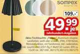 Akku-Tischleuchte „Flower“ von Sompex im aktuellen Segmüller Prospekt für 49,99 €