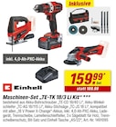 Maschinen-Set TE-TK 18/3 Li Kit von Einhell für 159,99 € bei toom Baumarkt im Angebot Maschinen-Set TE-TK 18/3 Li Kit von Einhell im aktuellen toom Baumarkt Prospekt