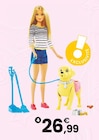 Barbie balade du chien - JouéClub à Bergerac Barbie balade du chien en promo chez JouéClub Bergerac à 26,99 €