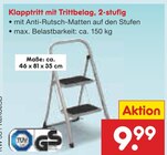 Klapptritt mit Trittbelag, 2-stufig Angebote bei Netto Marken-Discount Kerpen für 9,99 €