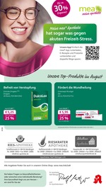 Aktueller mea - meine apotheke Apotheken Prospekt in Nördlingen und Umgebung, "Unsere August-Angebote" mit 4 Seiten, 01.08.2025 - 31.08.2025